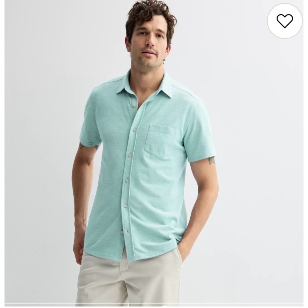 Sonoma Mint Green Casual Button Down Shirt